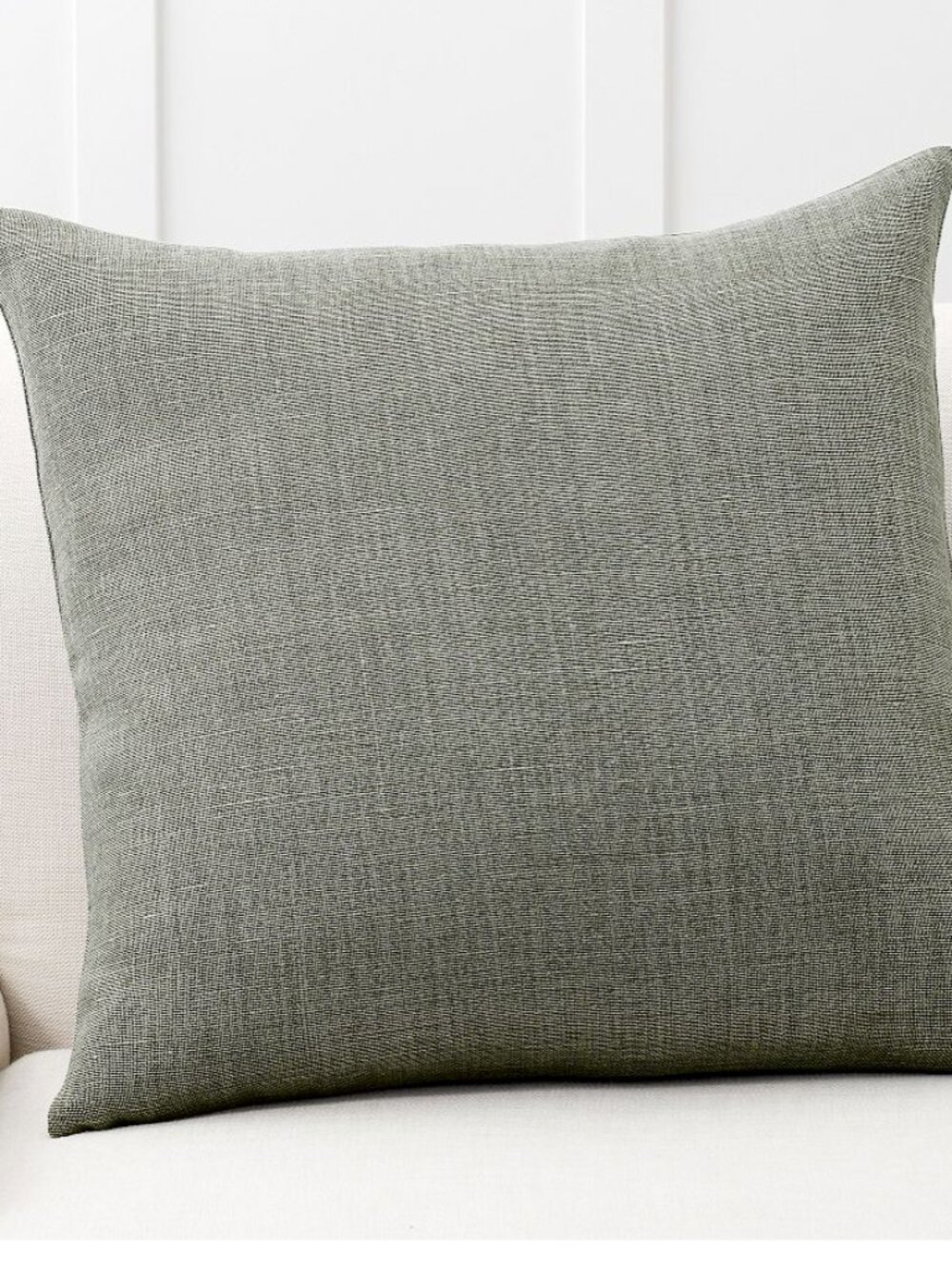 NWT Pottery Barn 24x24 Belgian Linen Pillow Cover, Loden, Green 4 avail.